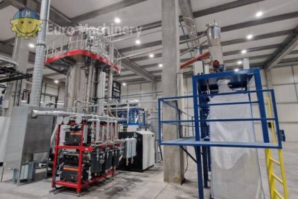 PET flakes decontamination and drying